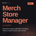 Merch Store Manager, Lucasta AI skill by KissMySkills, cover