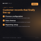 What's inside the Oracle Fusion CX Consultant, Ludovico AI skill: Process configuration, Data cleanup, Reporting setup