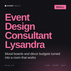 Event Design Consultant, Lysandra AI skill by KissMySkills, cover