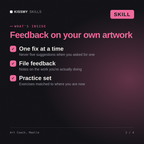 What's inside the Art Coach, Maelle AI skill: One fix at a time, File feedback, Practice set