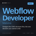Webflow Developer, Malvina AI skill by KissMySkills, cover