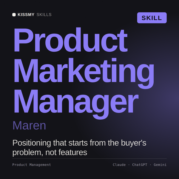 Product Marketing Manager, Maren AI skill by KissMySkills, cover