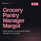 Grocery Pantry Manager, Margot AI skill by KissMySkills, cover