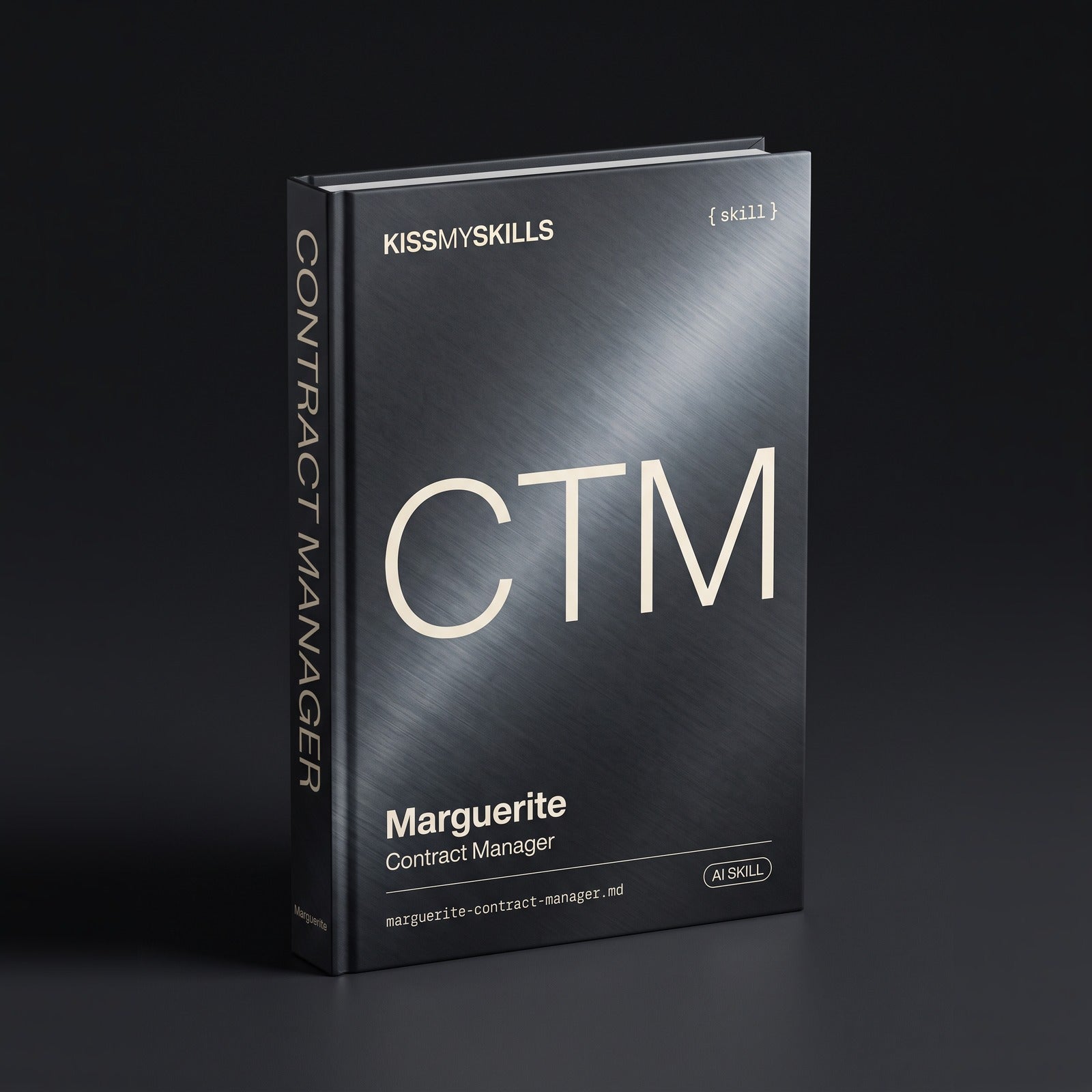 Contract Manager Claude skill by KissMySkills, hardcover volume cover