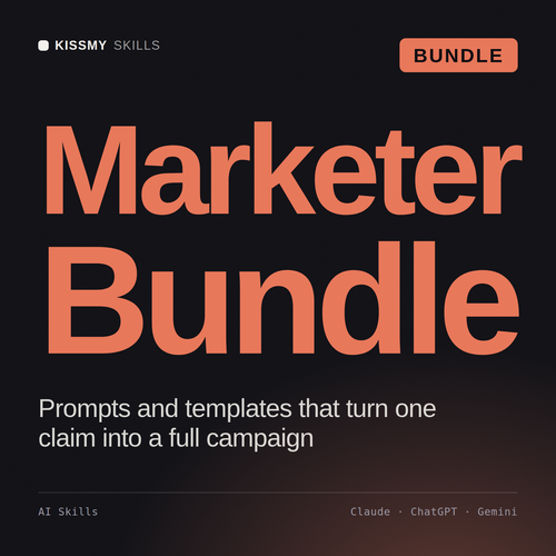 Marketer Bundle AI bundle by KissMySkills, cover