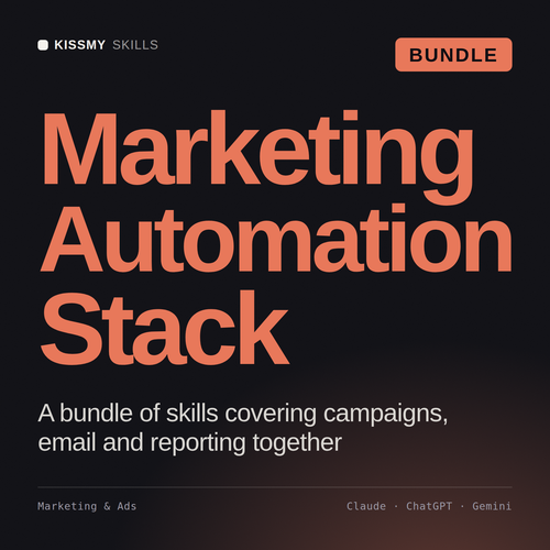 Marketing Automation Stack AI bundle by KissMySkills, cover