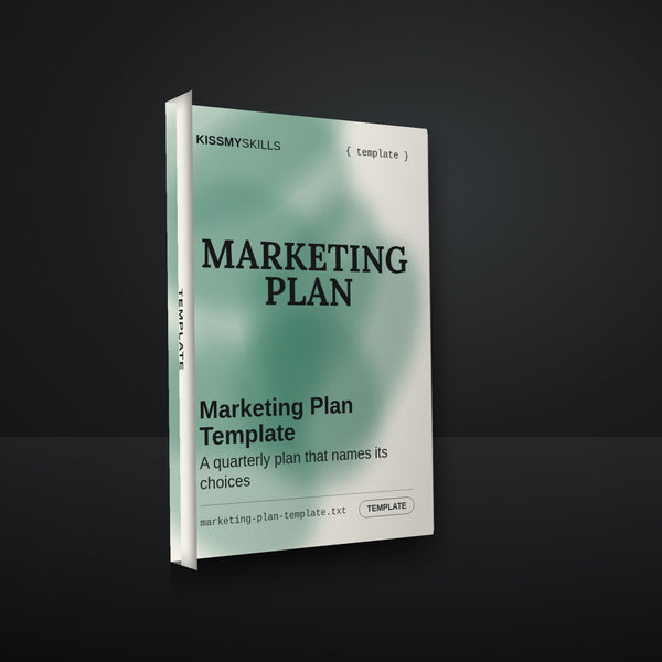Marketing Plan Template cover