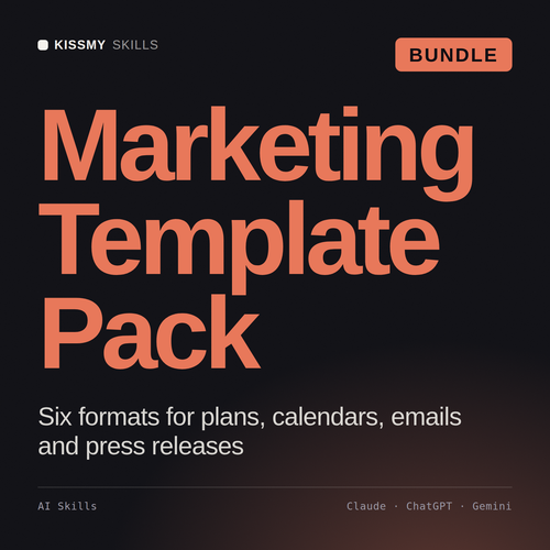 Marketing Template Pack AI bundle by KissMySkills, cover