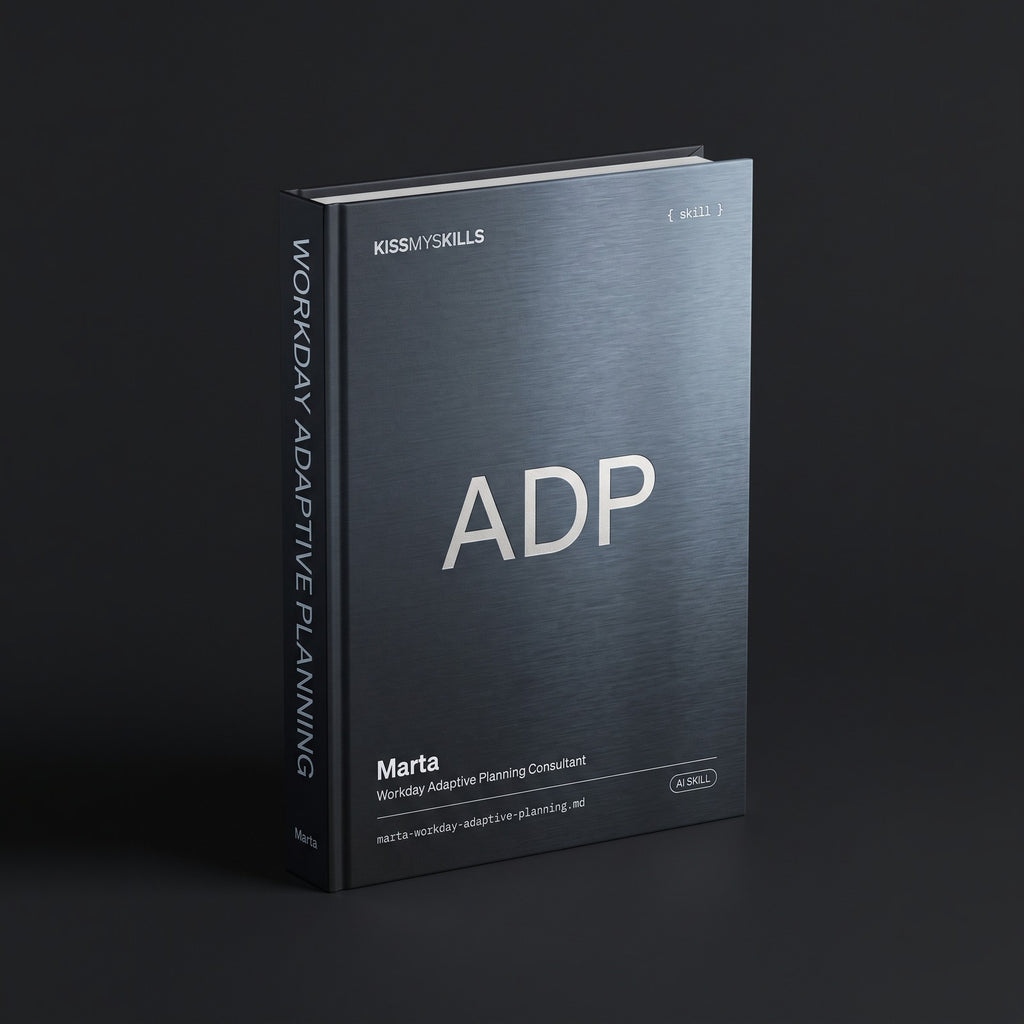 Workday Adaptive Planning Consultant Claude skill by KissMySkills, hardcover volume cover