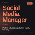 Social Media Manager, Maya AI skill by KissMySkills, cover