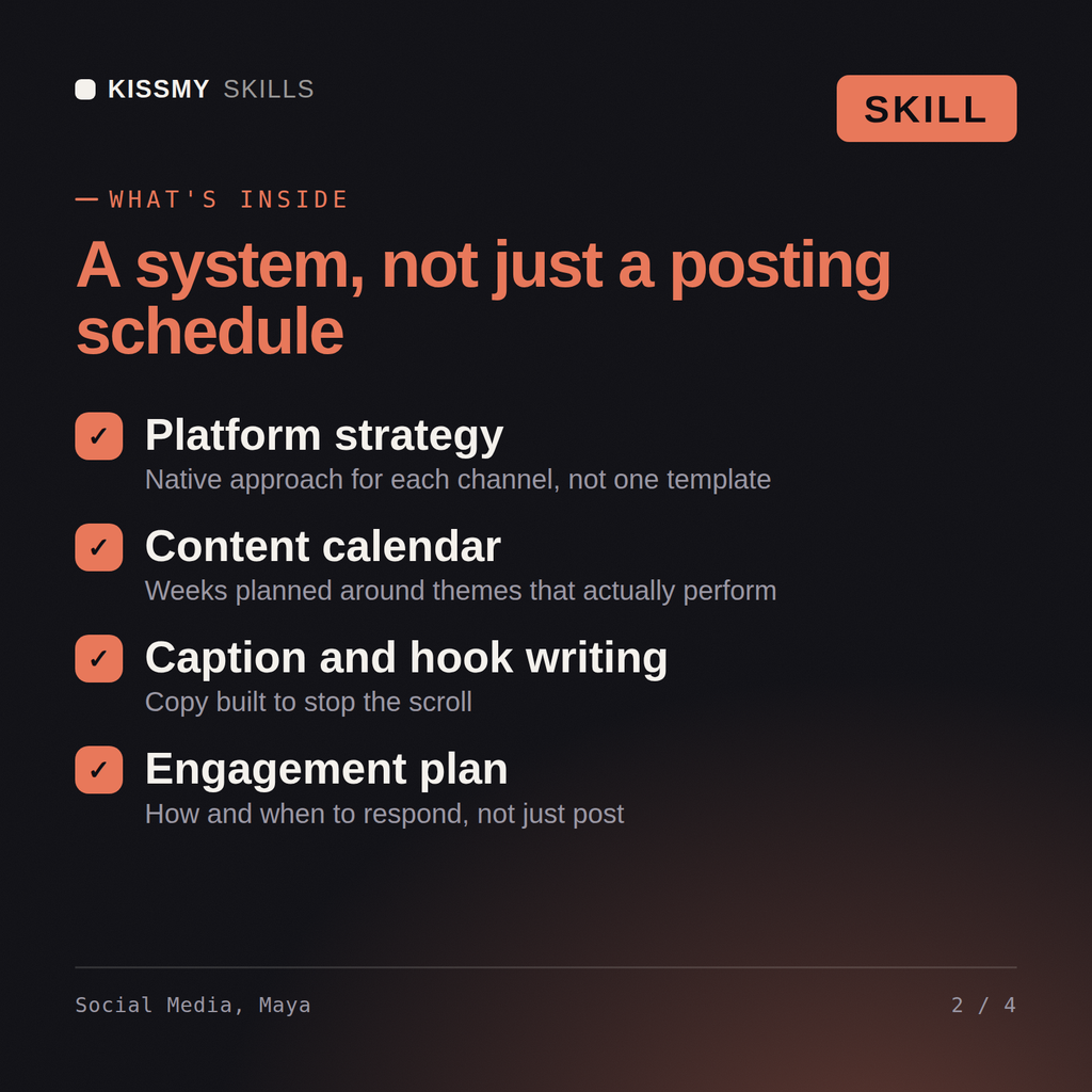 Maya - Social Media Manager AI Skill