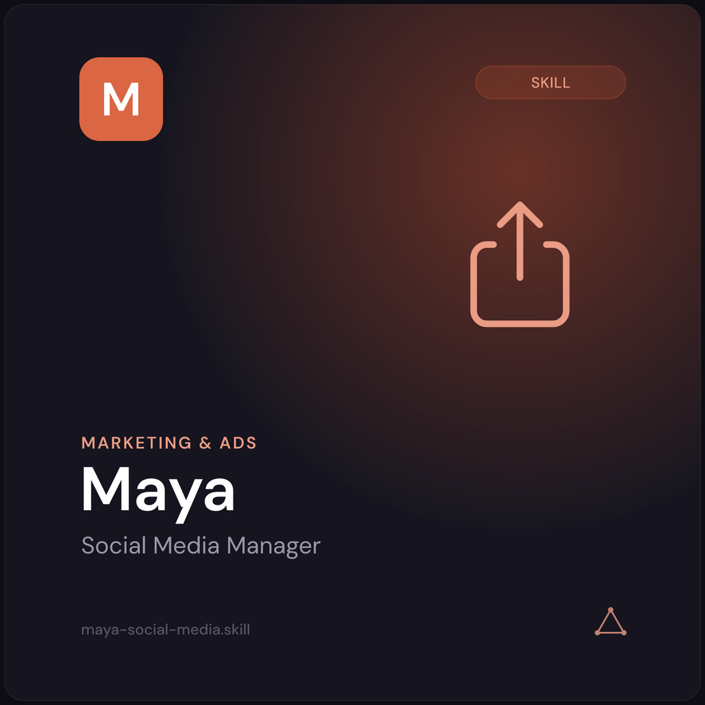 Maya — Social Media Manager AI Skill preview 3