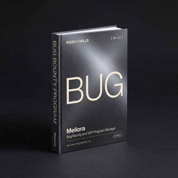 Bug Bounty & VDP Program Manager Claude skill by KissMySkills, hardcover volume cover