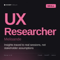 UX Researcher, Melisande AI skill by KissMySkills, cover