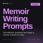 Memoir Writing Prompts AI prompt by KissMySkills, cover