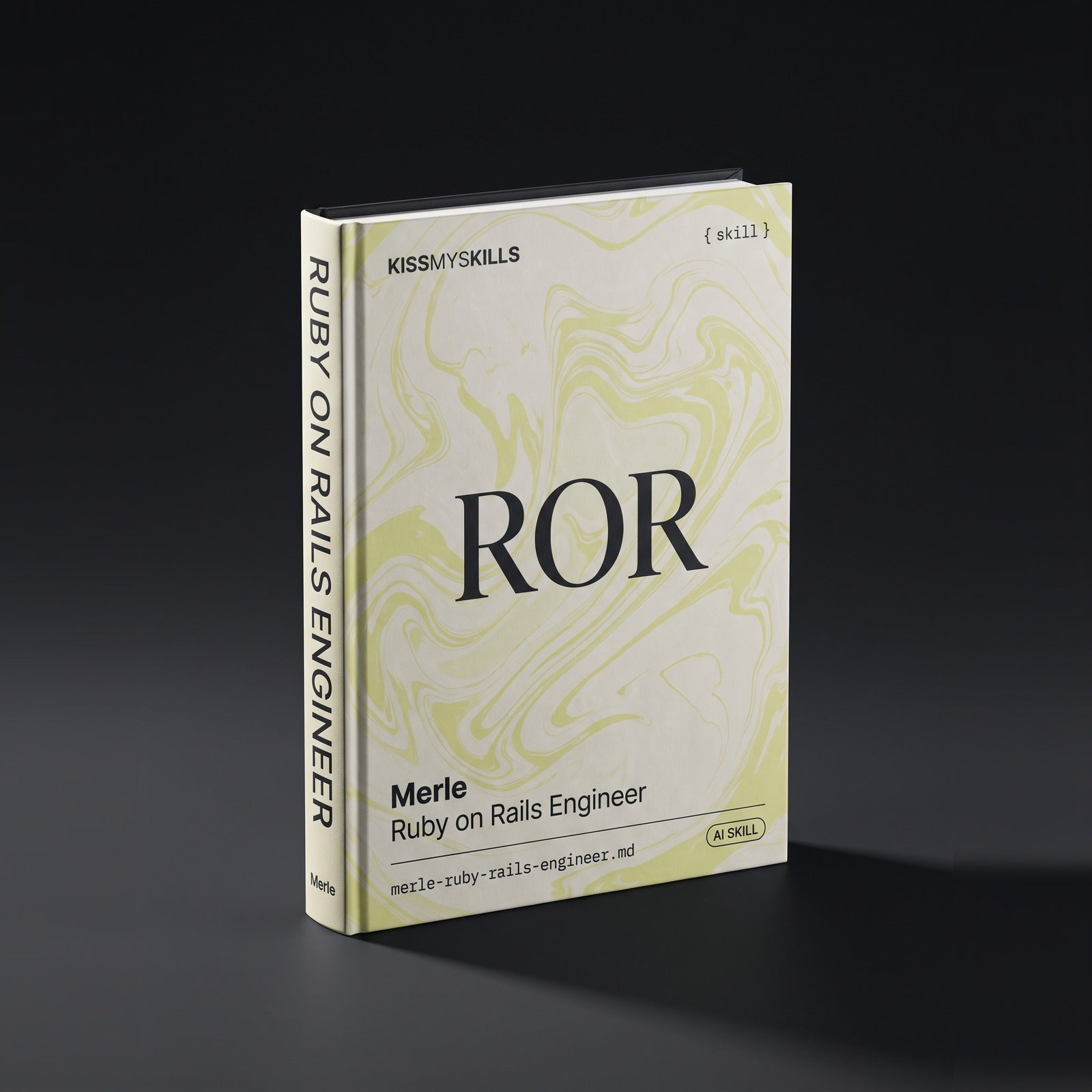 Merle - Ruby on Rails Engineer Claude skill by KissMySkills, hardcover volume cover