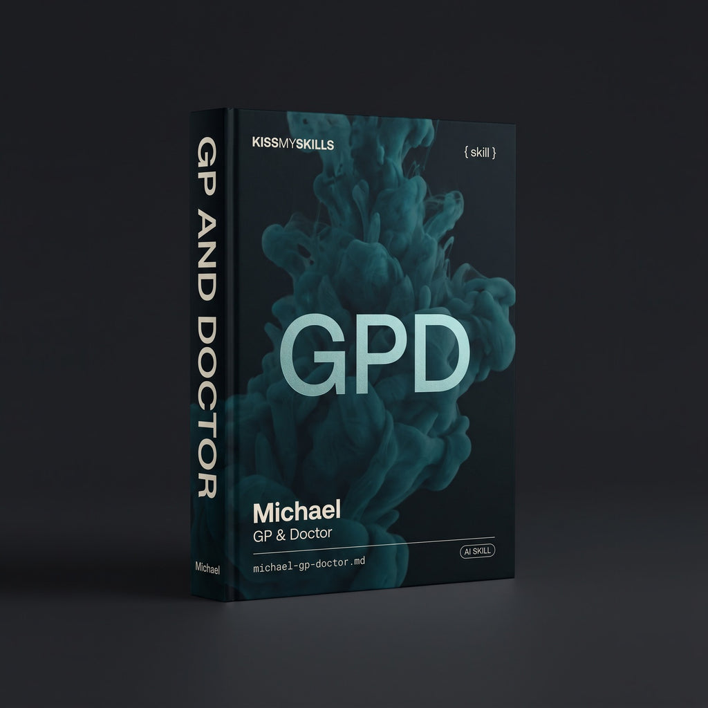 GP & Doctor Claude skill by KissMySkills, hardcover volume cover