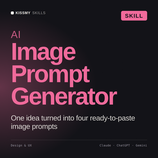 AI Image Prompt Generator AI skill by KissMySkills, cover