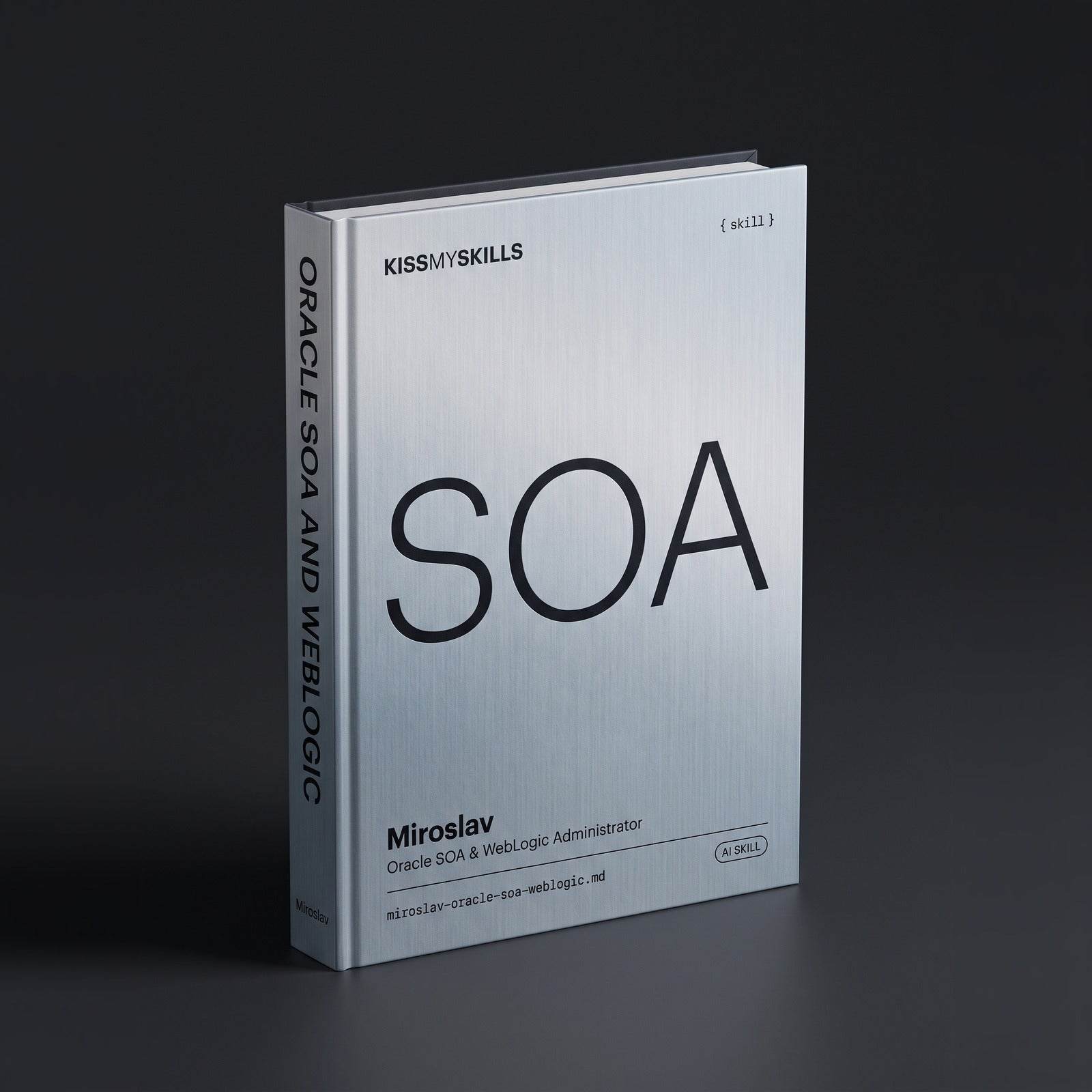 Oracle SOA & WebLogic Administrator Claude skill by KissMySkills, hardcover volume cover