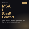 MSA / SaaS Contract AI skill by KissMySkills, cover