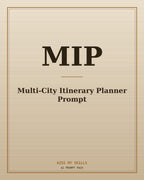Multi-City Itinerary Planner prompt for Claude by KissMySkills, brushed cover