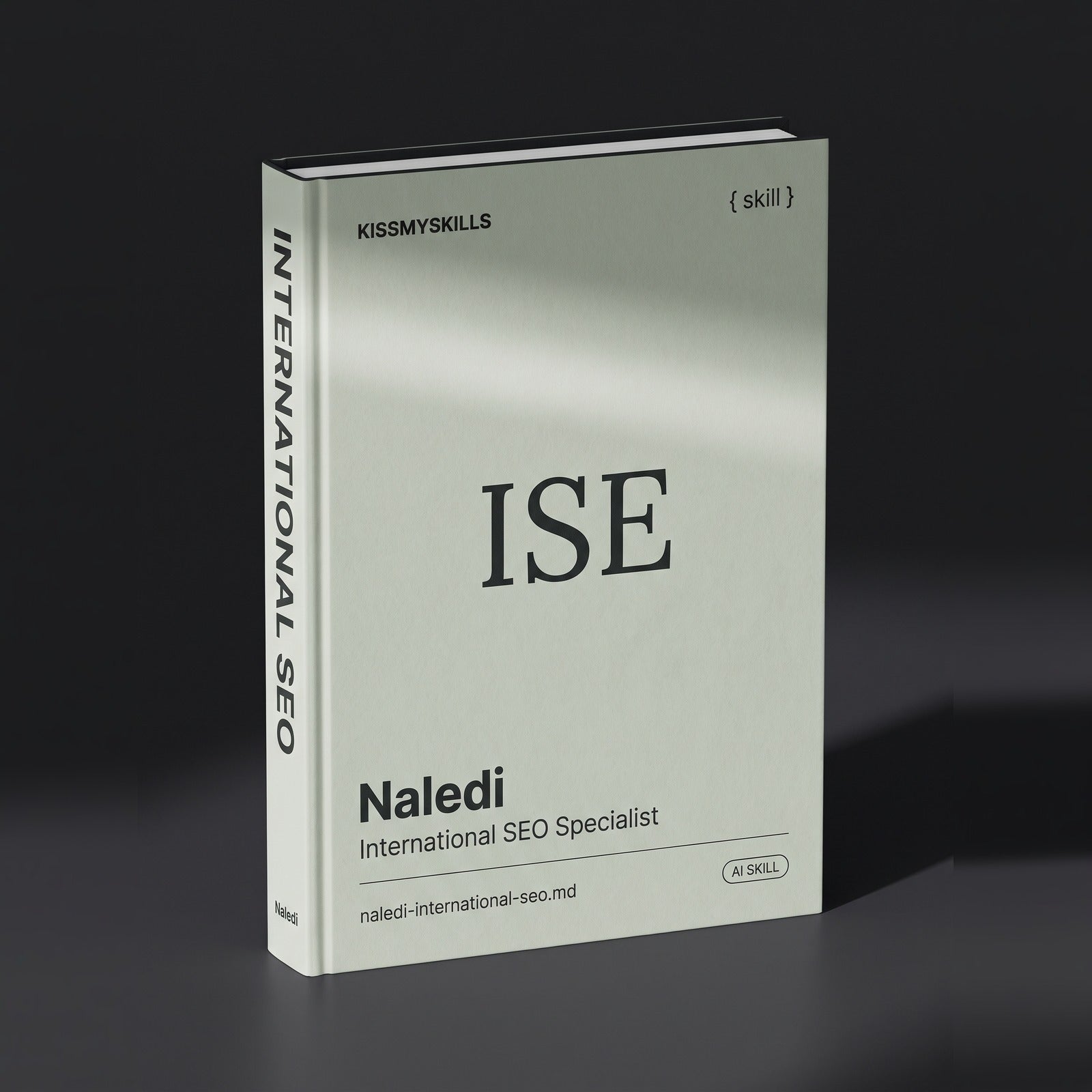 International SEO & Multi-Market Localization Specialist Claude skill by KissMySkills, hardcover volume cover