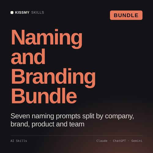Naming and Branding Bundle AI bundle by KissMySkills, cover