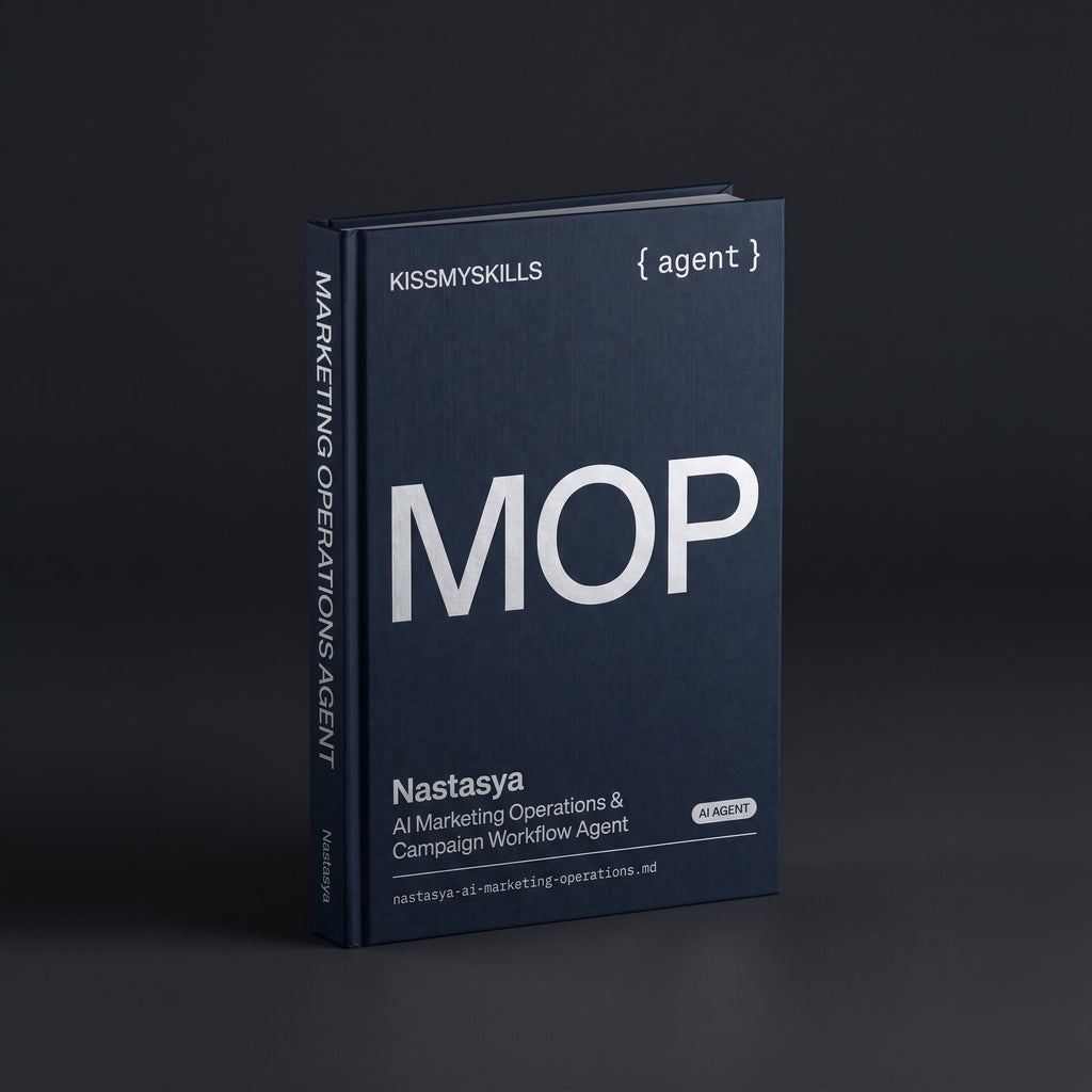 Marketing Operations & Campaign Workflow Claude agent by KissMySkills, hardcover volume cover