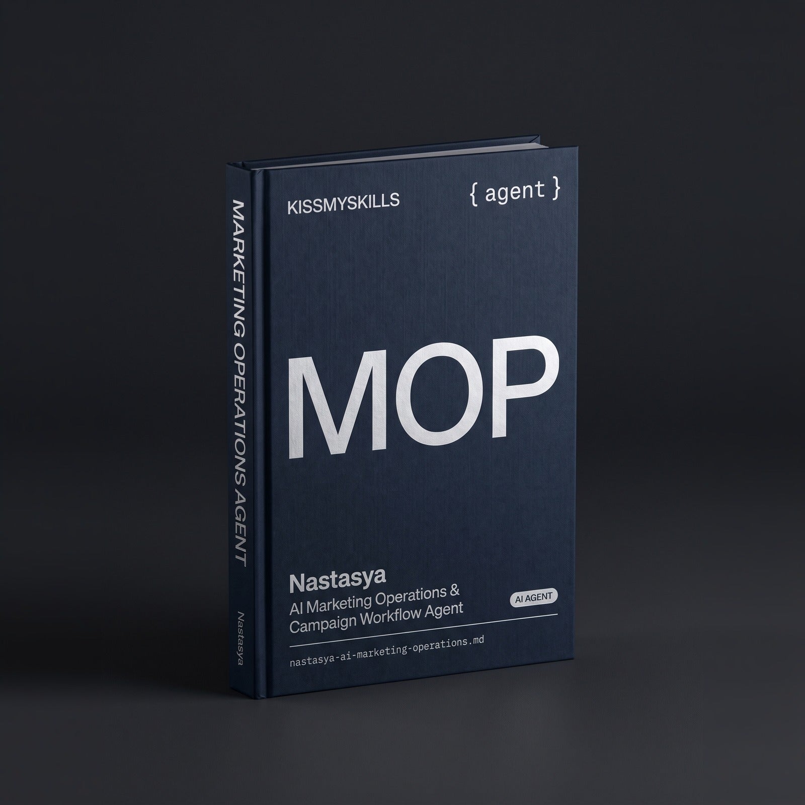 Marketing Operations & Campaign Workflow Claude agent by KissMySkills, hardcover volume cover