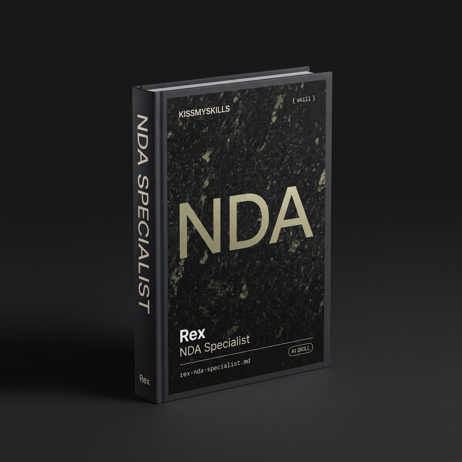 NDA Specialist Claude skill by KissMySkills, hardcover volume cover