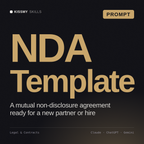 NDA Template AI prompt by KissMySkills, cover