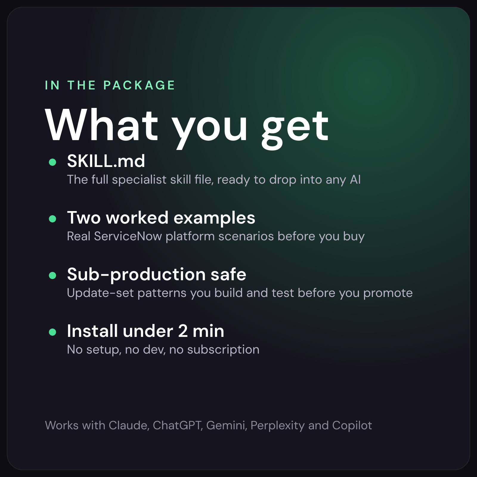 What you get