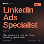 LinkedIn Ads Specialist, Nina AI skill by KissMySkills, cover