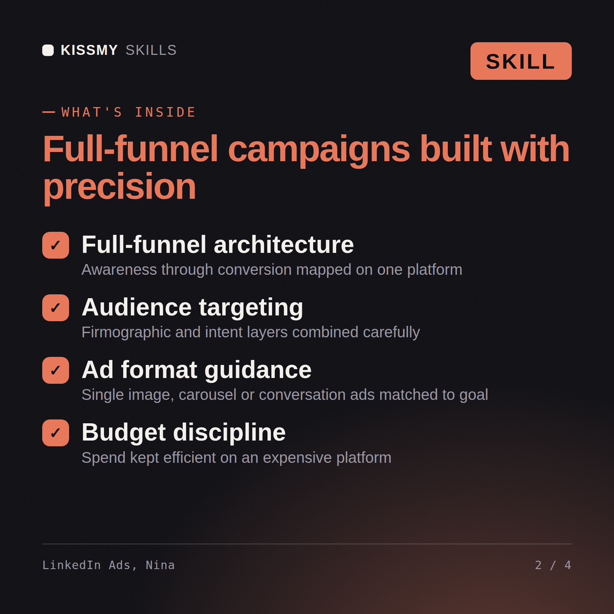 Nina - LinkedIn Ads Specialist AI Skill