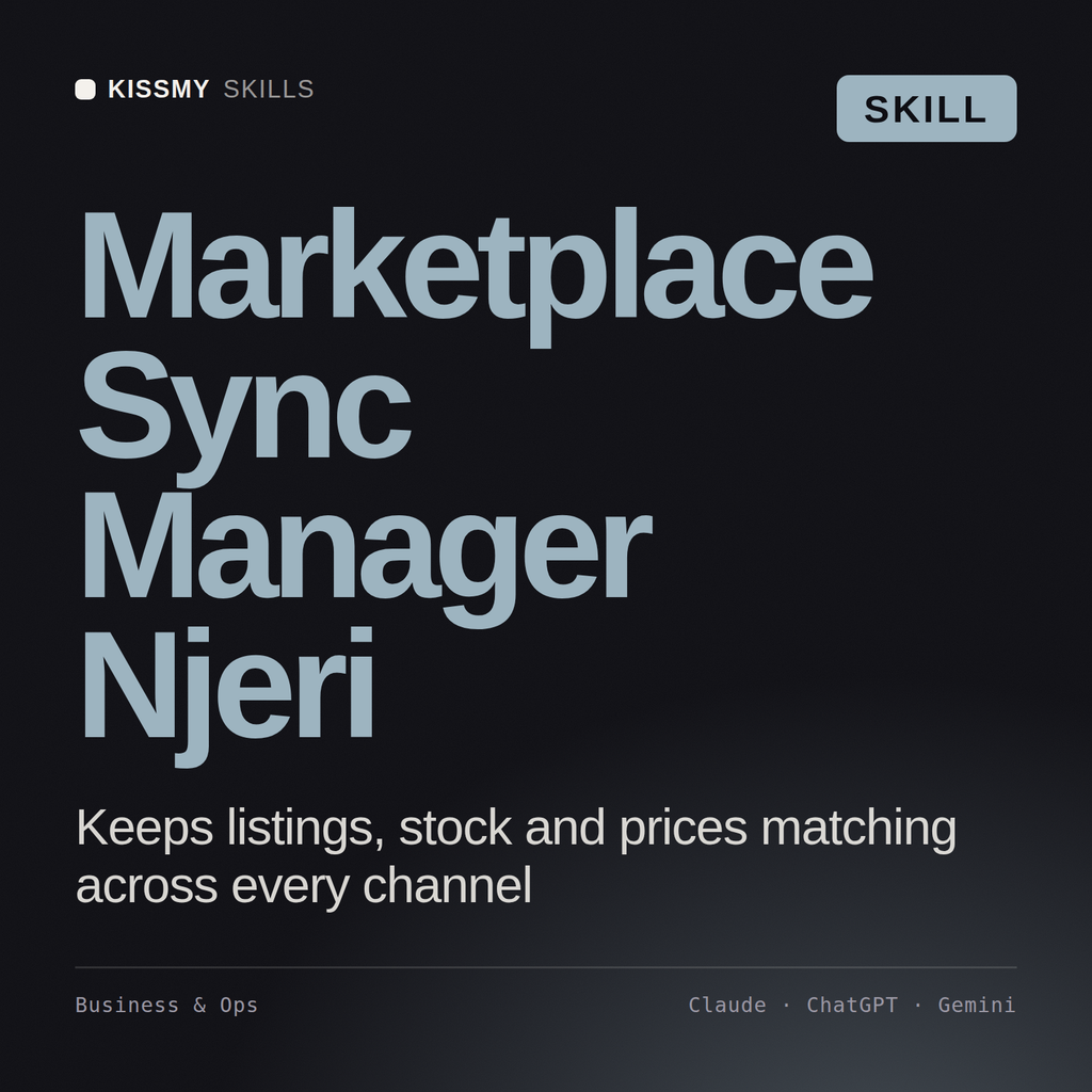 Marketplace Sync Manager, Njeri AI skill by KissMySkills, cover