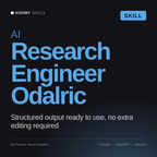 AI Research Engineer, Odalric AI skill by KissMySkills, cover