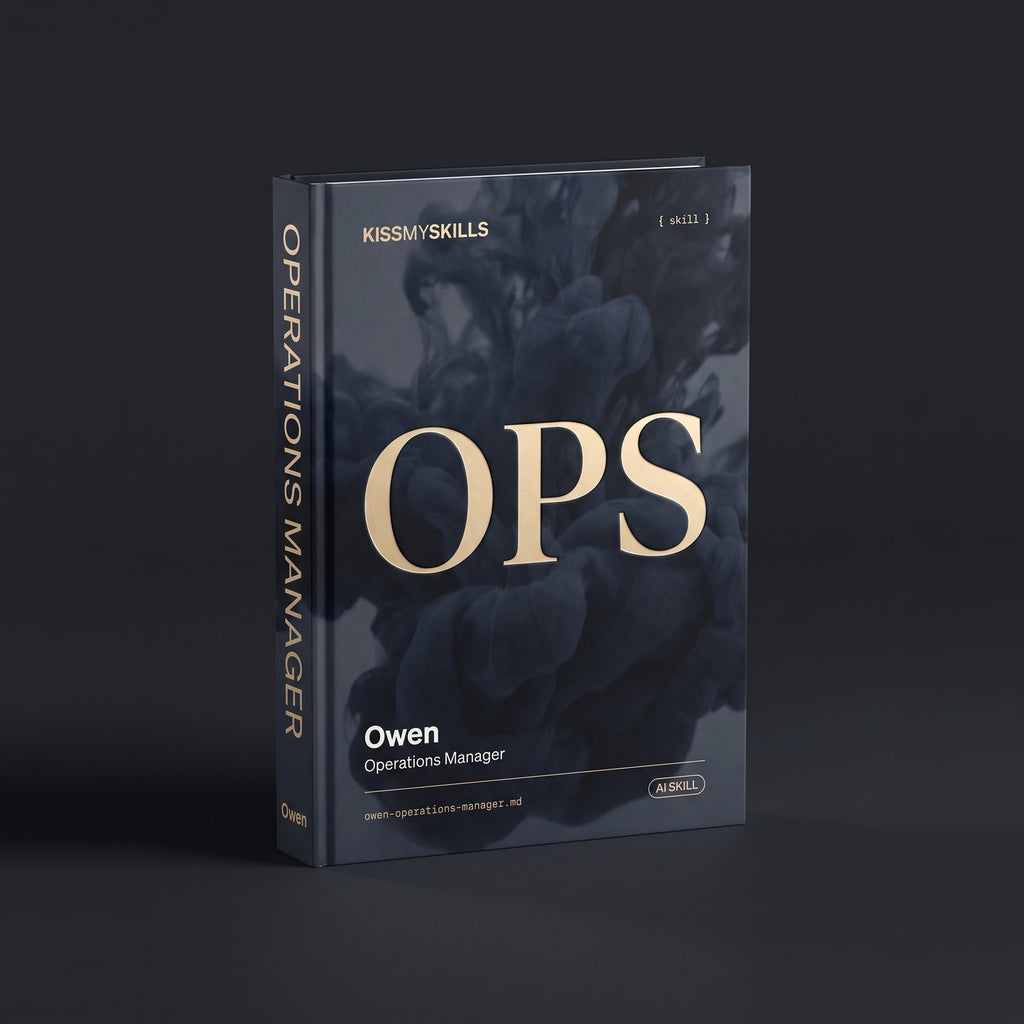 Operations Manager Claude skill by KissMySkills, hardcover volume cover