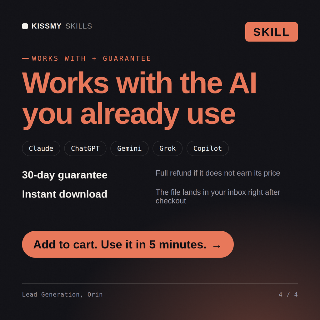 Orin - Lead Generation Specialist AI Skill
