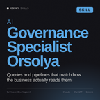 AI Governance Specialist, Orsolya AI skill by KissMySkills, cover