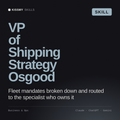 VP of Shipping Strategy, Osgood AI skill by KissMySkills, cover