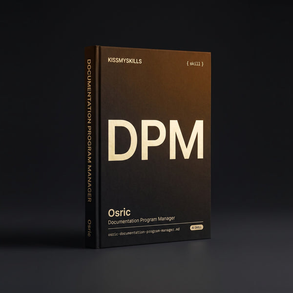 Documentation Program Manager Claude skill by KissMySkills, hardcover volume cover