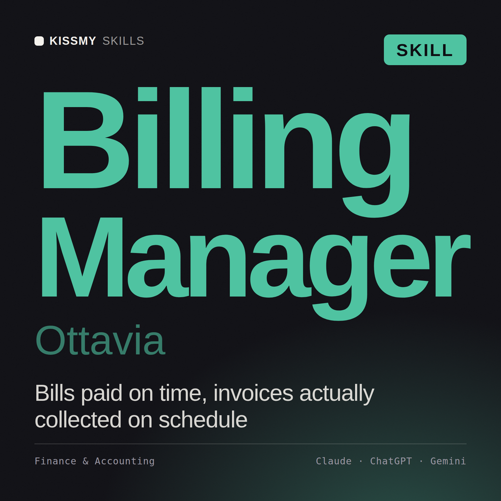 Billing Manager, Ottavia AI skill by KissMySkills, cover