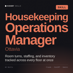 Housekeeping Operations Manager, Ottavia AI skill by KissMySkills, cover
