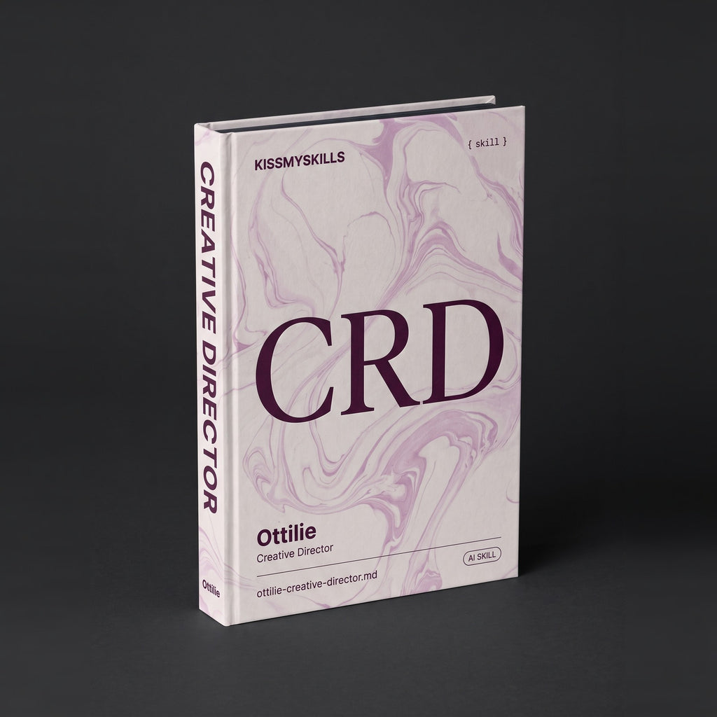 Creative Director Claude skill by KissMySkills, hardcover volume cover