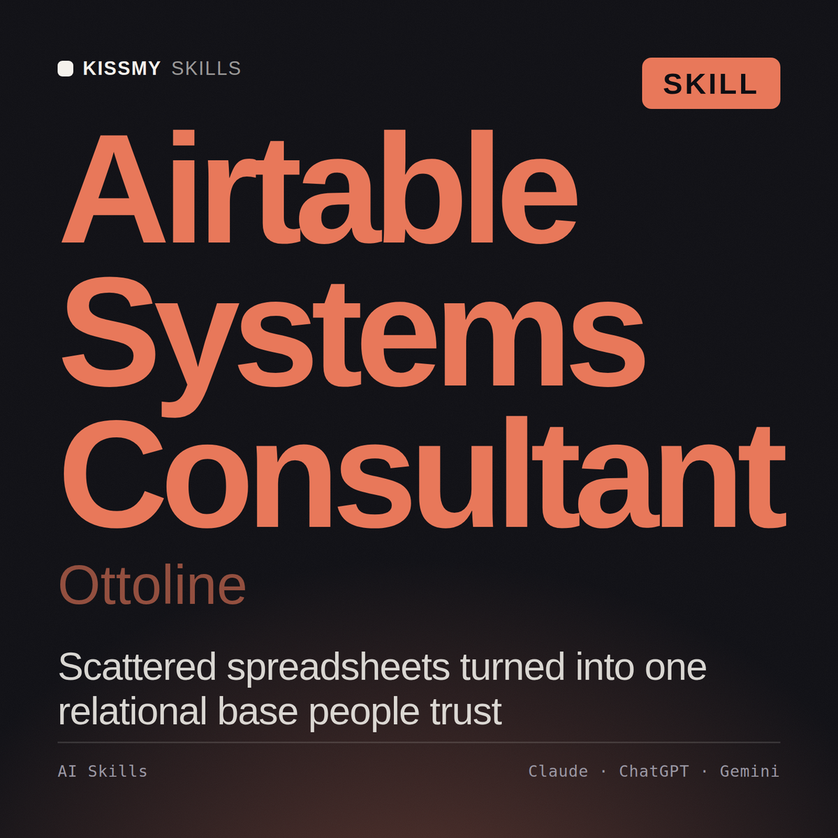 Airtable Systems Consultant, Ottoline AI skill by KissMySkills, cover