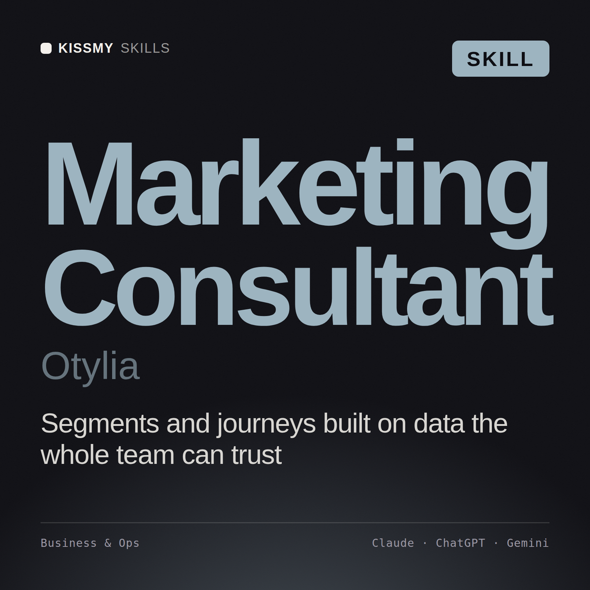 Marketing Consultant, Otylia AI skill by KissMySkills, cover