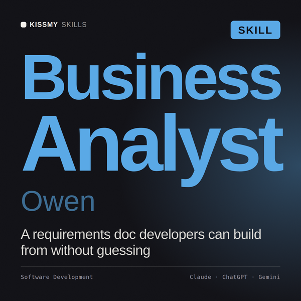 Business Analyst, Owen AI skill by KissMySkills, cover