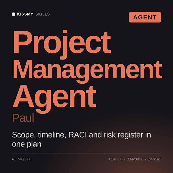 Project Management Agent, Paul AI agent by KissMySkills, cover