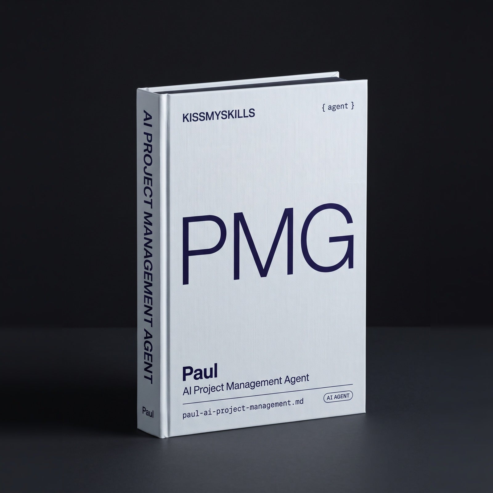Project Management Claude agent by KissMySkills, hardcover volume cover
