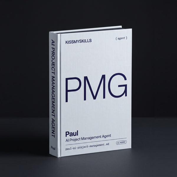 Project Management Claude agent by KissMySkills, hardcover volume cover